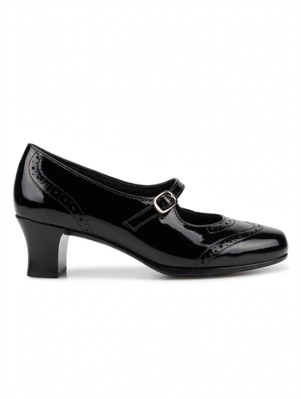NEW MUNRO women's isabel heels in black patent